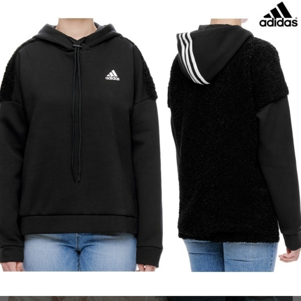 Adidas | Shearling Hoodie Sweatshirt